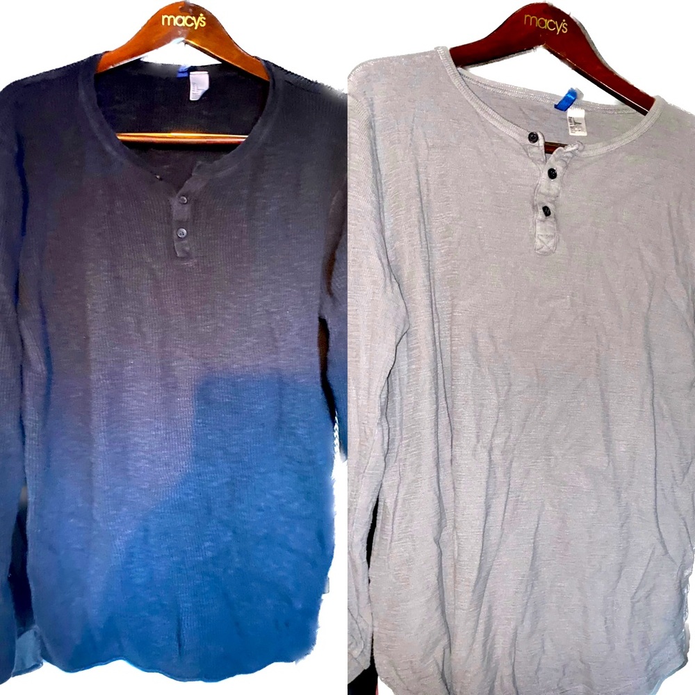 Lot of Two (2) DIVIDED Henley’s from H&M